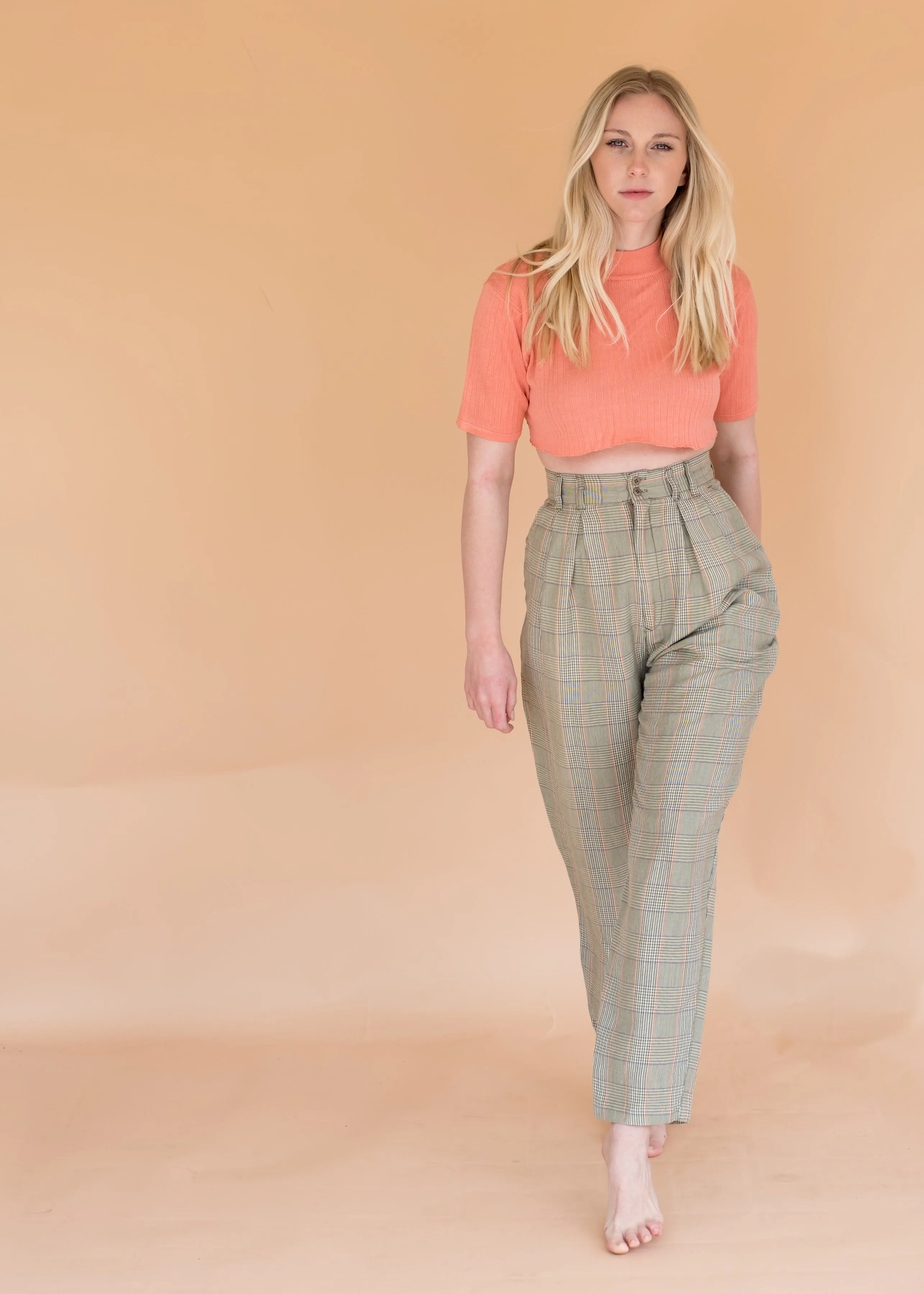 Vintage Plaid Trousers