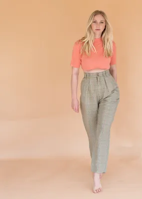 Vintage Plaid Trousers