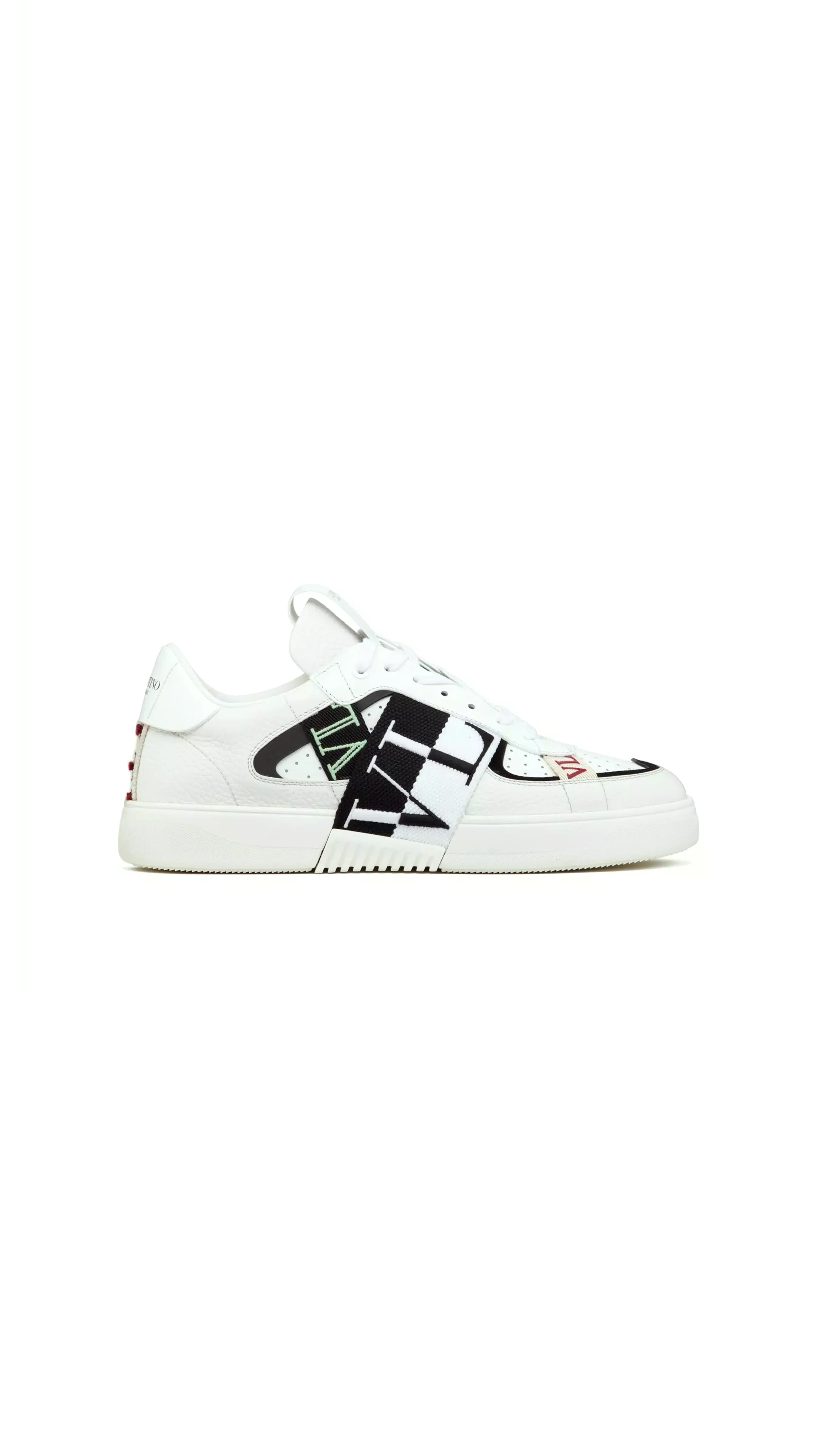 VL7N Low-top in Banded Calfskin Sneaker - White