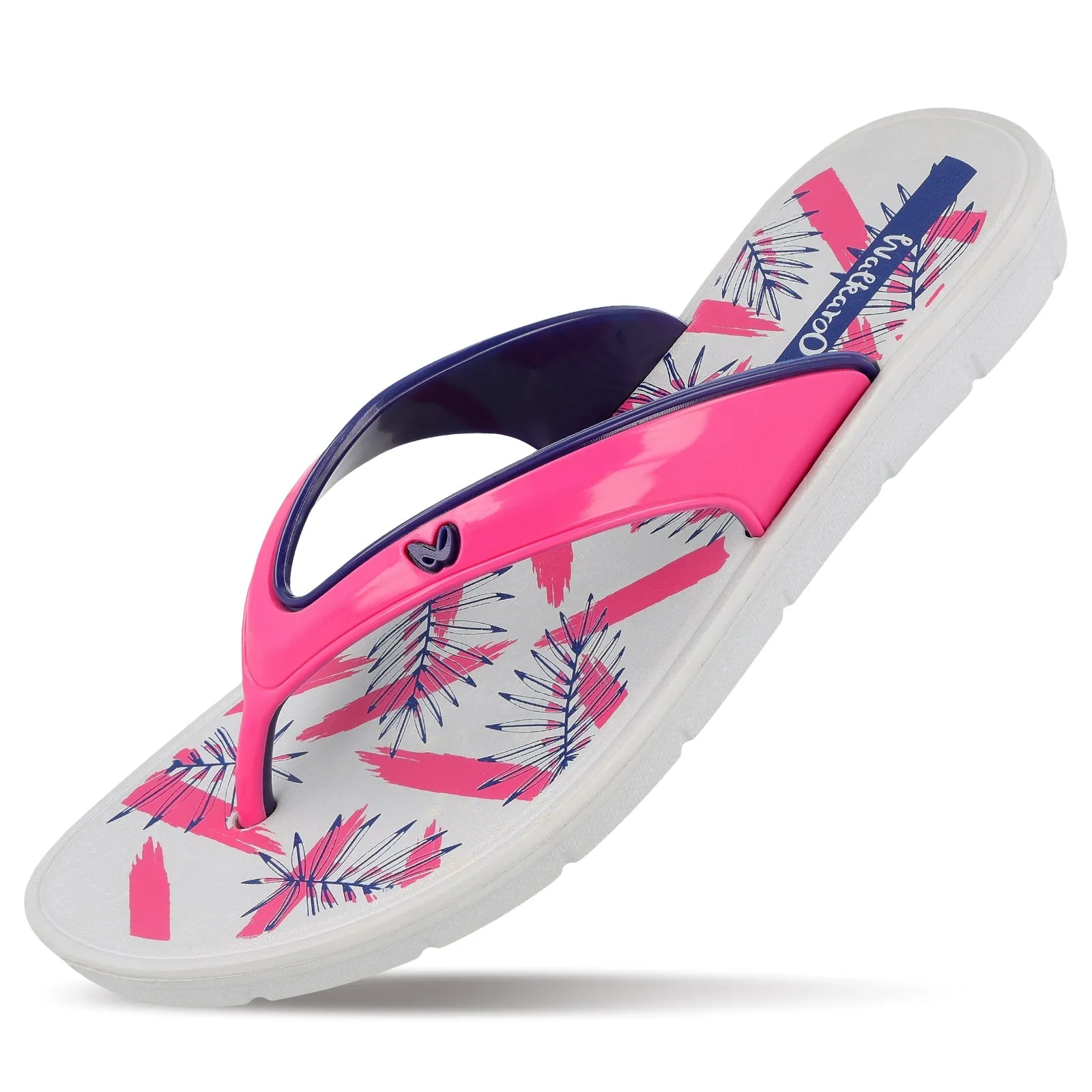 Walkaroo Womens Flip Flop  - WC4857 Grey Pink