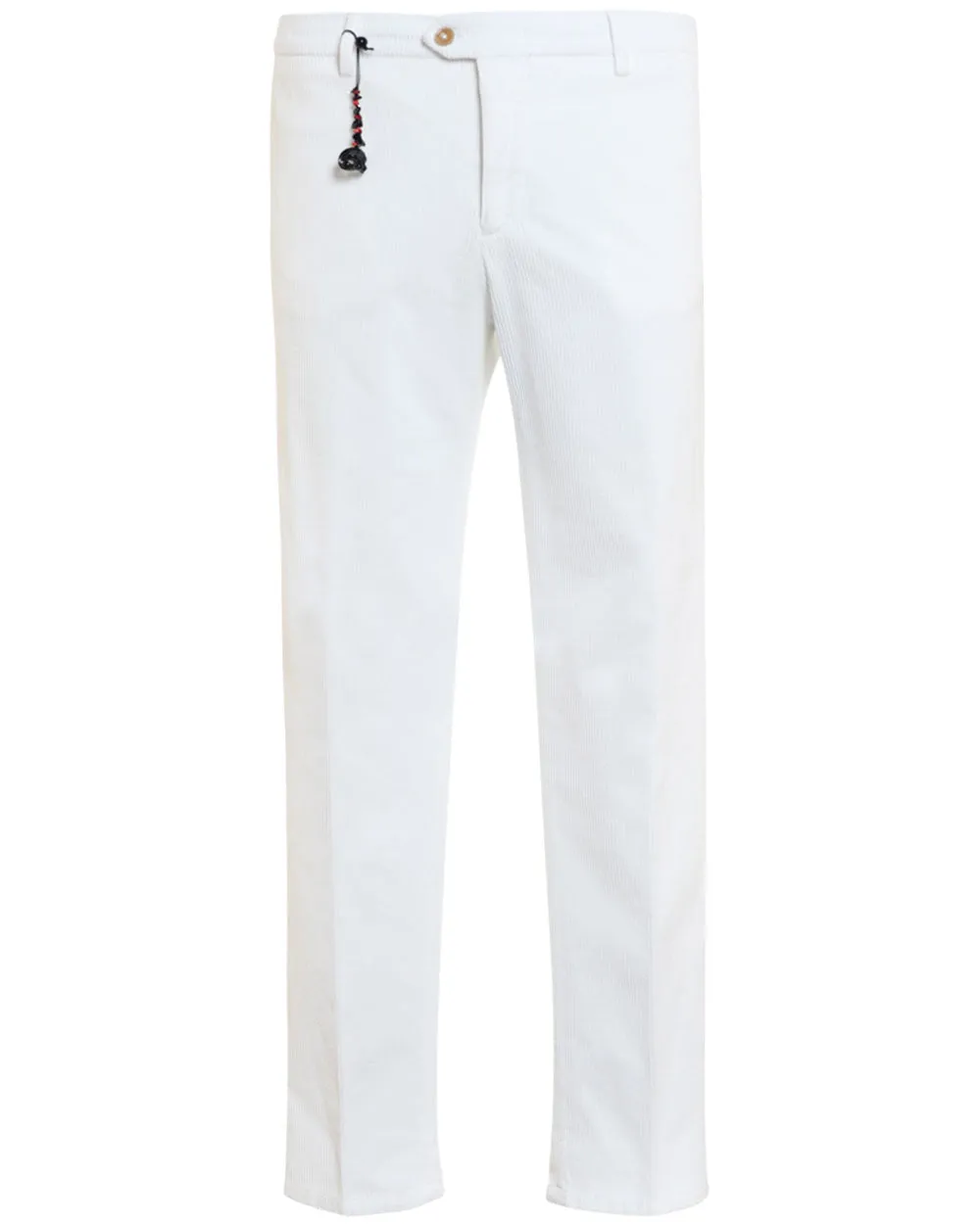 White Corduroy Casual Pant