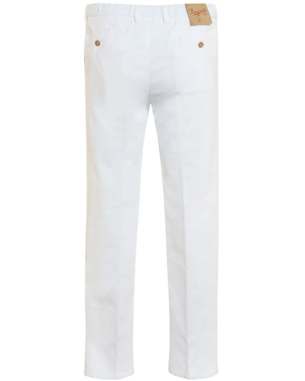 White Corduroy Casual Pant