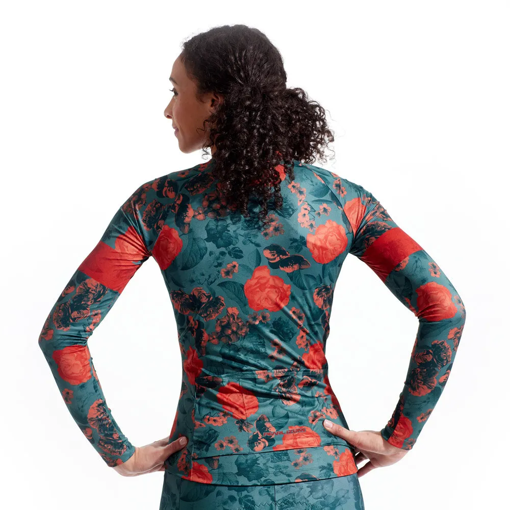 Women's Attack Long Sleeve Jersey- Floral