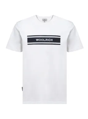 Woolrich Logo Stripe Crewneck T-Shirt