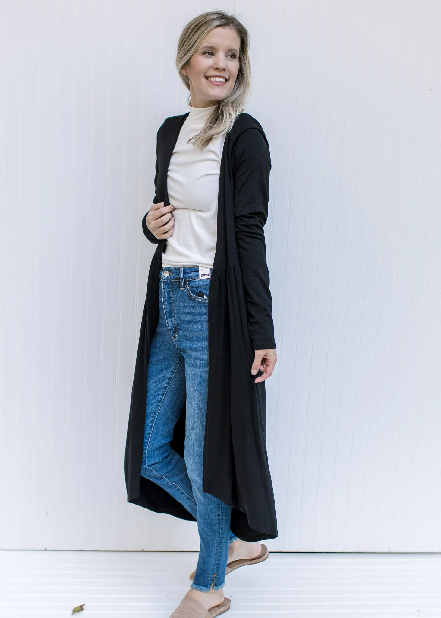 X Black Bamboo Maxi Cardigan