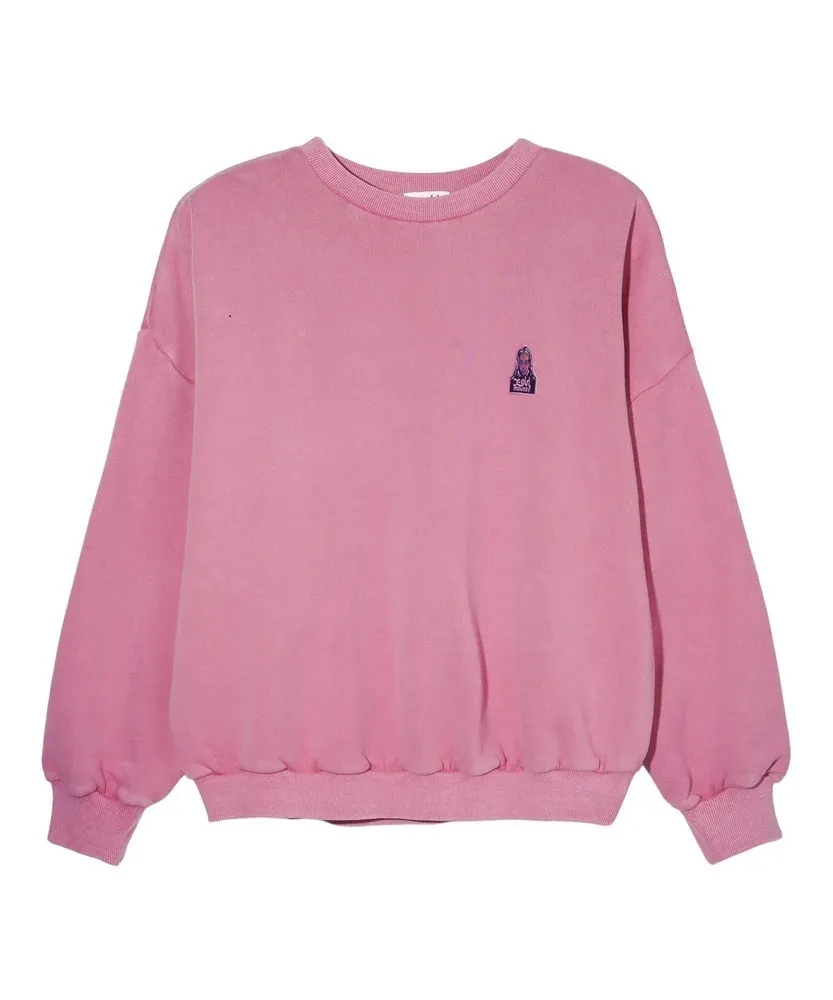 X-girl  |Crew Neck Unisex Sweat Street Style Collaboration