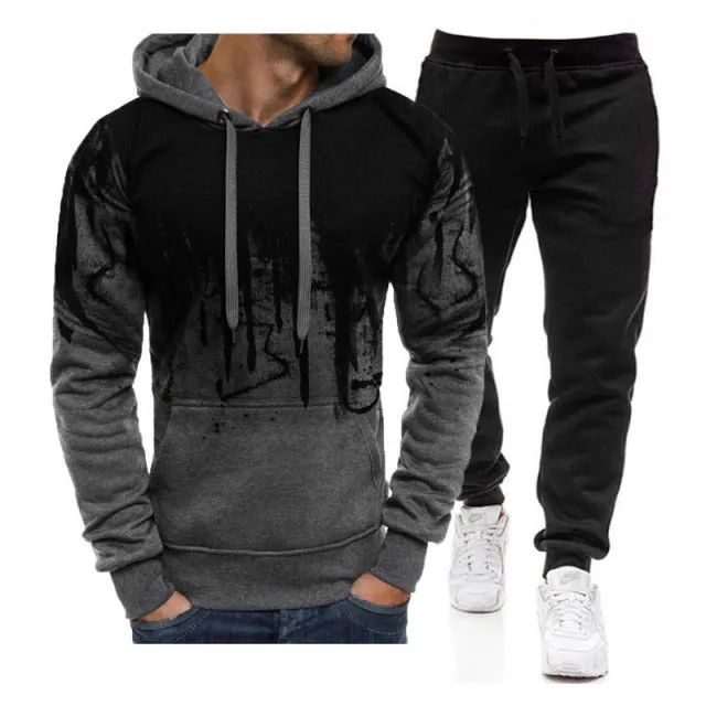 Xituodai Men's Set Hoodie Sets Men Tracksuit Sportswear Hoodies+Sweatpant 2 Pieces Autumn Winter Male Warm Clothing Pullover Swe