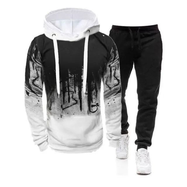 Xituodai Men's Set Hoodie Sets Men Tracksuit Sportswear Hoodies+Sweatpant 2 Pieces Autumn Winter Male Warm Clothing Pullover Swe