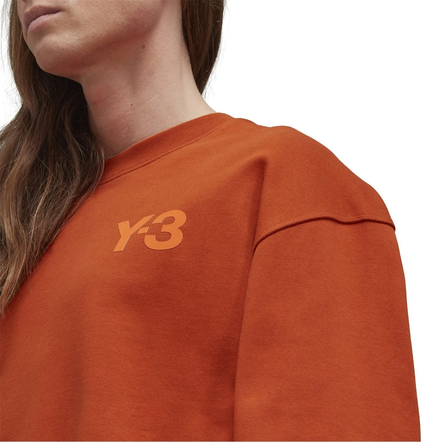 Y-3  |Crew Neck Unisex Street Style Long Sleeves Plain Cotton Logo